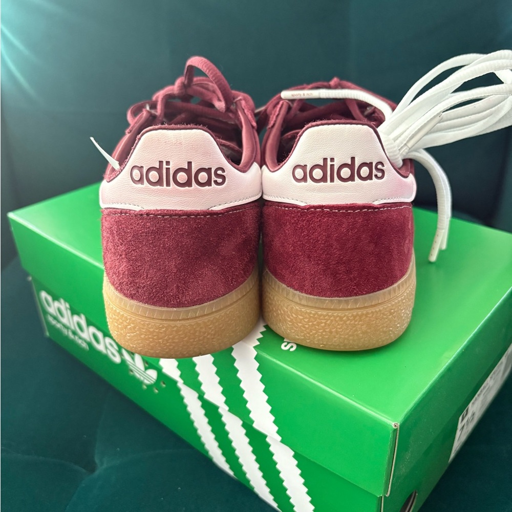 Adidas x Sporty & Rich Handball Spezial Shadow Red Sneakers Suede with box - Picture 4 of 7